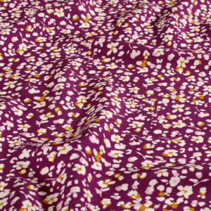 viscose poplin flowers pink