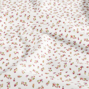 viscose poplin flowers white