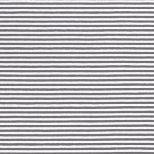 cotton jersey striped 5mm dark grey
