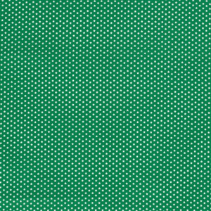 Cotton Poplin Printed Stars Green