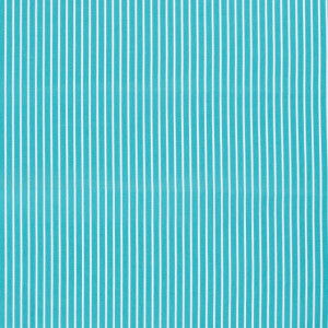 Cotton Poplin Printed Stripes Turquoise