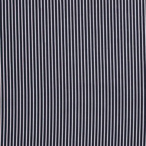Cotton Poplin Printed Stripes Navy
