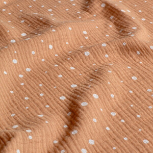 cotton muslin dots terra pink