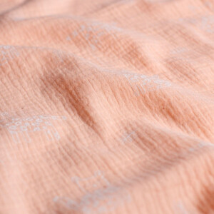 cotton muslin leopards salmon