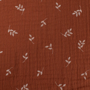 cotton muslin leaves red brown