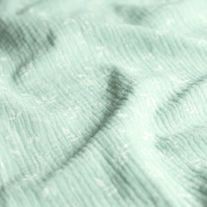 cotton muslin leaves mint