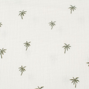 cotton muslin palm trees offwhite