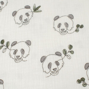 cotton muslin pandas offwhite