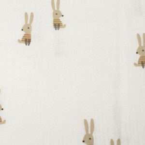 cotton muslin rabbits offwhite