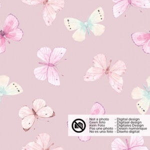 Softshell digital print butterflies pink