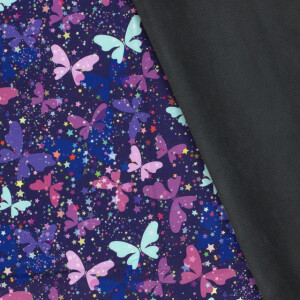 Softshell digital print butterflies purple