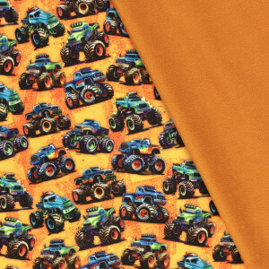 Softshell digital print monster trucks orange