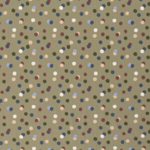 Cotton Jersey dots olive green