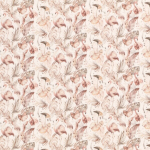 Cotton Jersey flamingos offwhite