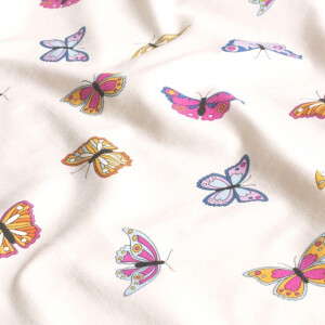 cotton jersey butterflies offwhite