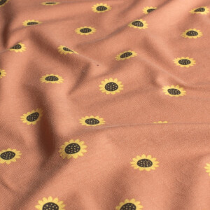 cotton jersey flowers pink