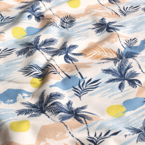 cotton jersey palm trees offwhite