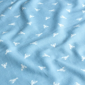 cotton jersey lobsters baby blue