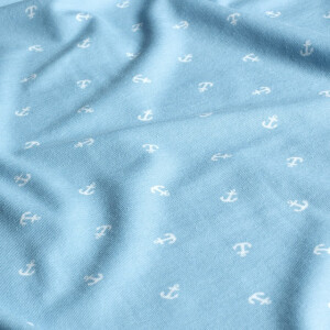 cotton jersey anchors baby blue