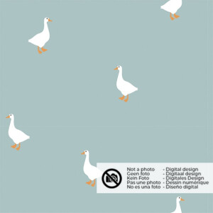 cotton jersey geese baby blue
