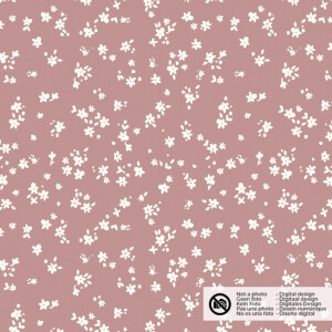 cotton poplin flowers terra pink
