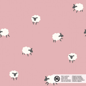 cotton poplin sheep old pink