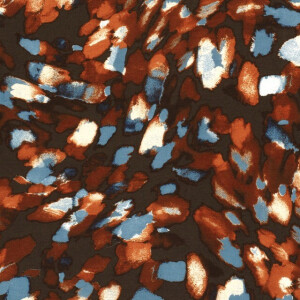 viscose nylon crepe abstract brown