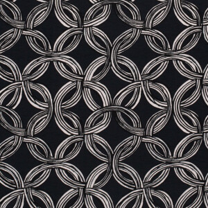 viscose nylon crepe circles navy