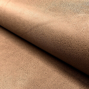 faux suede leather foiled brown