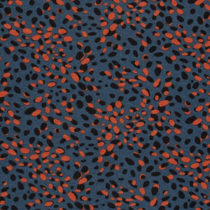 viscose jersey leopard steel blue