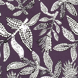 viscose jersey leaves magenta