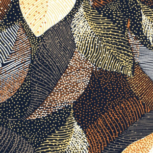 viscose jersey leaves navy