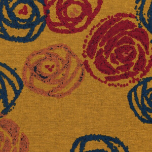 jersey fabric discharge abstract ocher