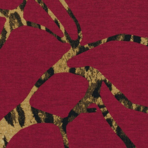 jersey fabric discharge abstract dark red