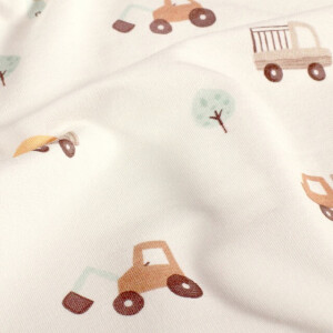 French Terry digital print trucks offwhite