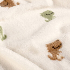coral fleece printed crocodiles offwhite