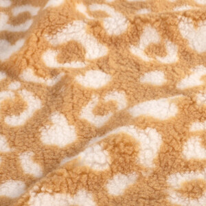 sherpa fleece printed leopard terra pink