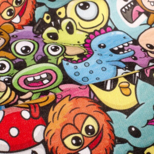 jogging fabric monsters black