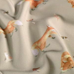 Softshell digital print foxes beige