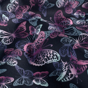 Softshell digital print butterflies navy