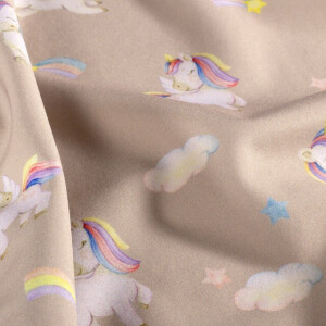 Softshell digital print unicorns light salmon