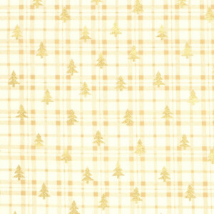 cotton christmas trees offwhite/gold