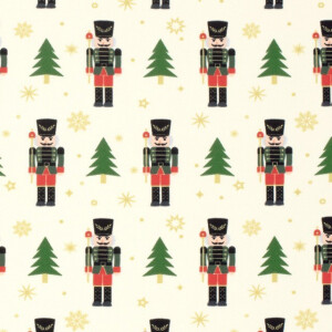 french terry christmas nutcracker offwhite/gold