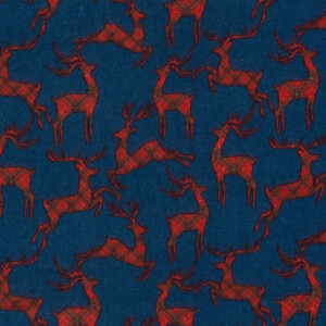 flannel christmas deer navy