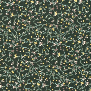 cotton christmas leaves dark green