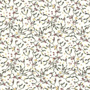 cotton christmas leaves offwhite