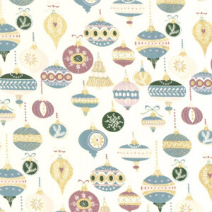 cotton christmas balls offwhite/gold