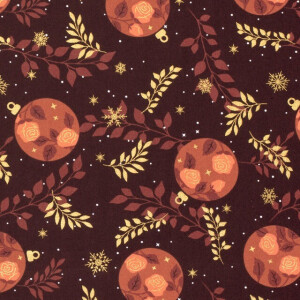 cotton christmas balls wine-red/gold