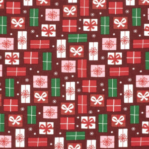cotton christmas presents red