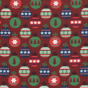 cotton christmas balls red